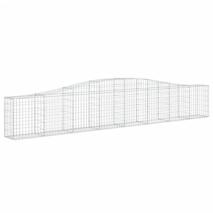 vidaXL Gabions avec arche surélevée 4 pcs 400x30x60/80 cm Fer galvanisé