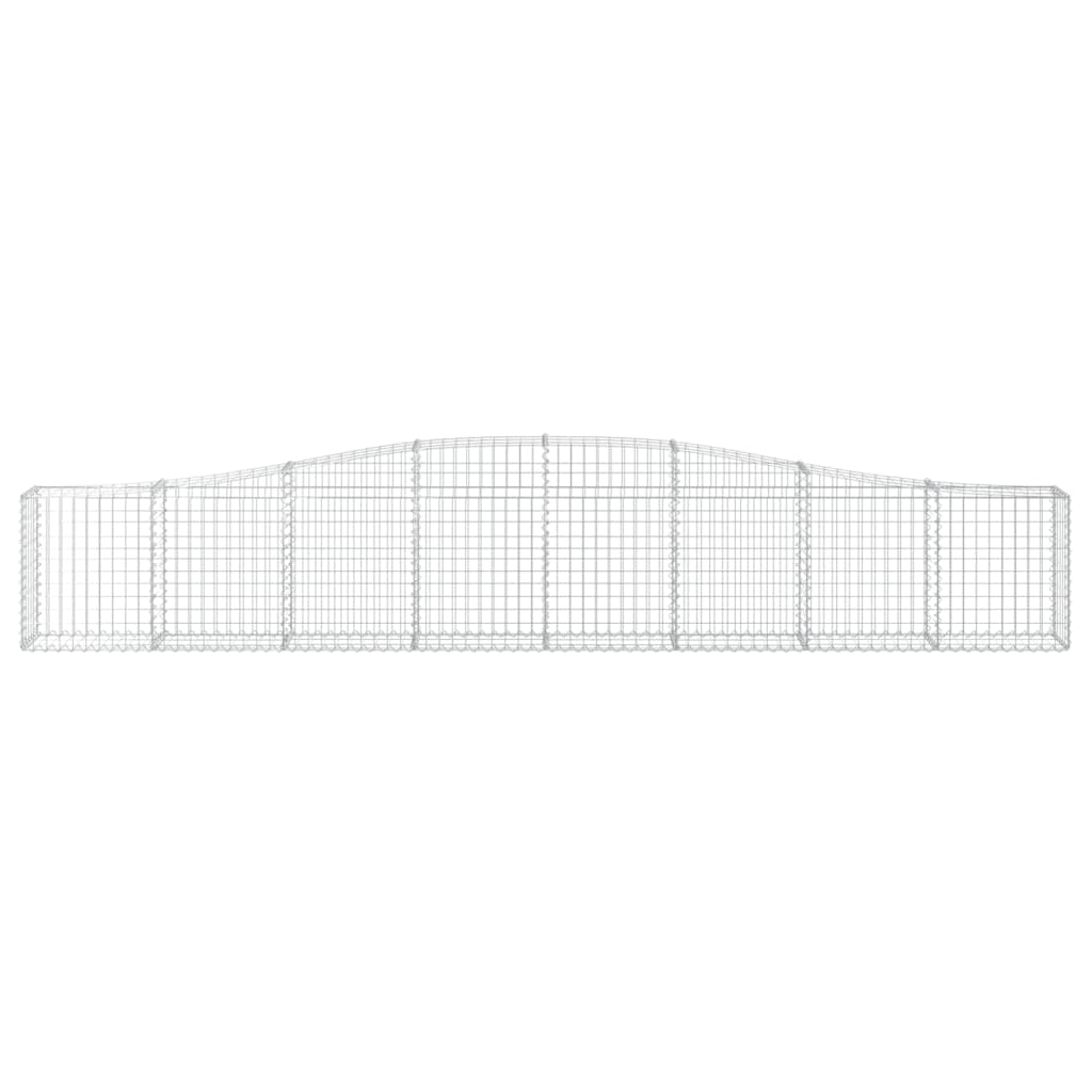 vidaXL Gabions avec arche surélevée 4 pcs 400x30x60/80 cm Fer galvanisé