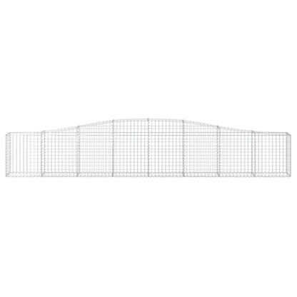 vidaXL Gabions avec arche surélevée 4 pcs 400x30x60/80 cm Fer galvanisé