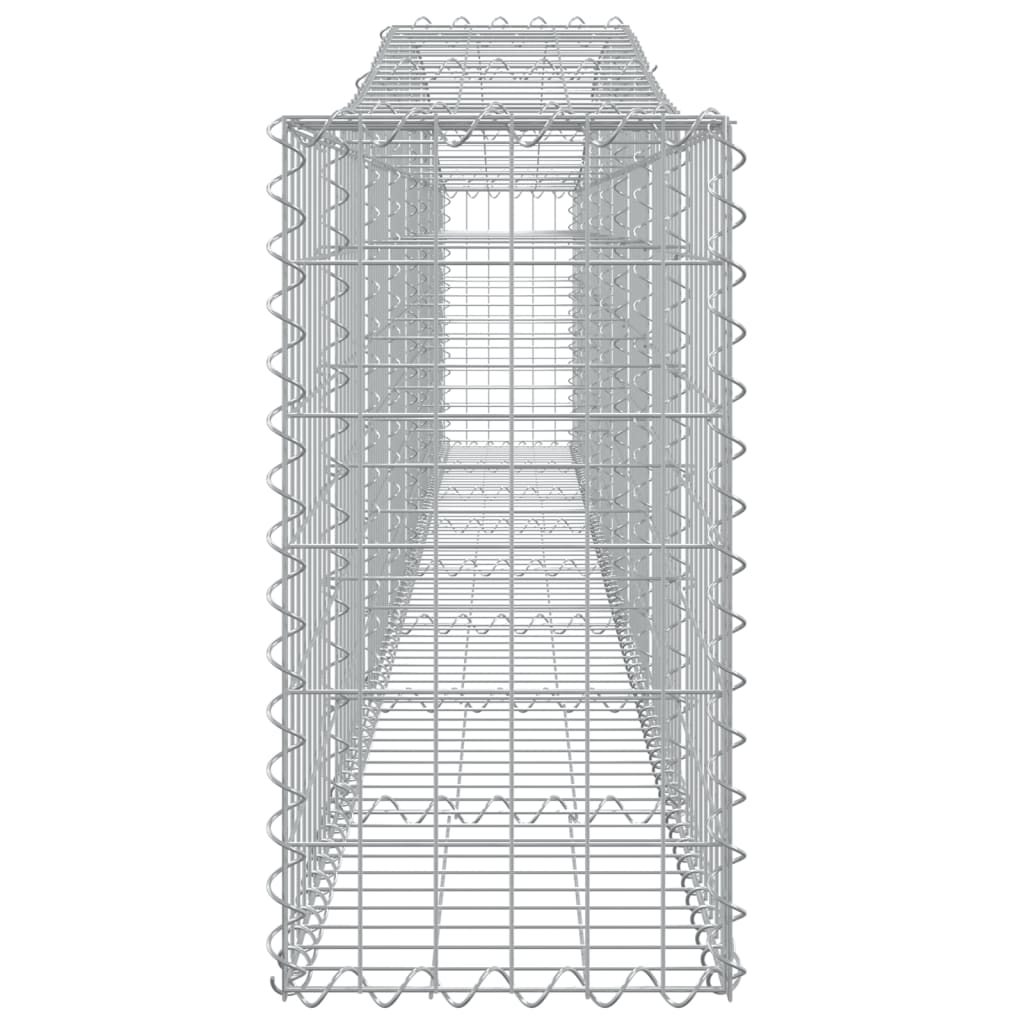 vidaXL Gabions avec arche surélevée 4 pcs 400x30x60/80 cm Fer galvanisé