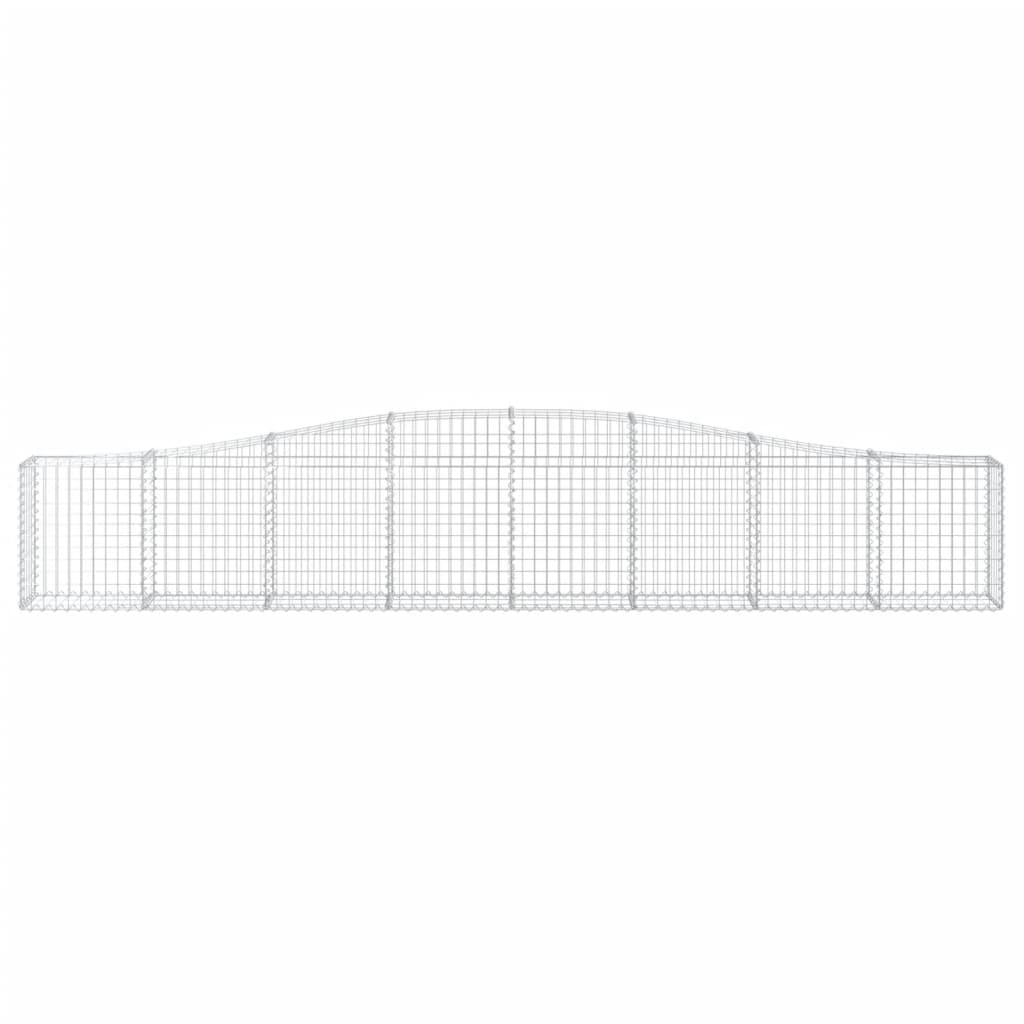 vidaXL Gabions avec arche 5 pcs 400x30x60/80 cm Fer galvanisé