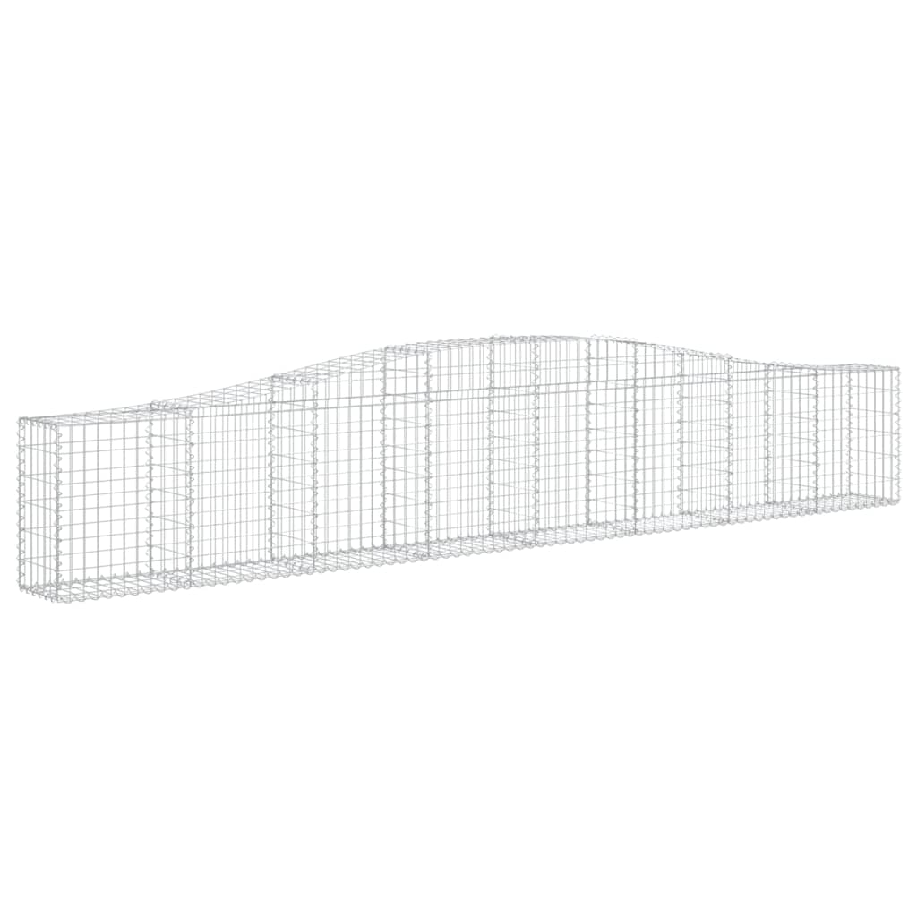 vidaXL Gabions avec arc surélevé 6 pcs 400x30x60/80 cm Fer galvanisé
