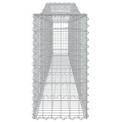 vidaXL Gabions avec arc surélevé 6 pcs 400x30x60/80 cm Fer galvanisé