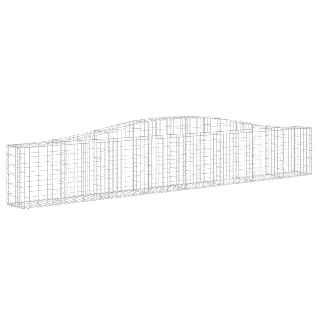 vidaXL Gabions avec arche 9 pcs 400x30x60/80 cm Fer galvanisé