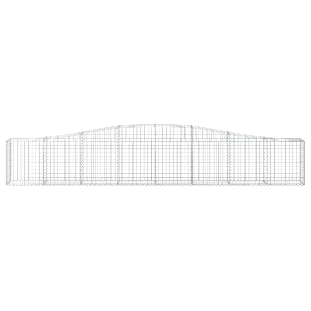 vidaXL Gabions avec arche 9 pcs 400x30x60/80 cm Fer galvanisé
