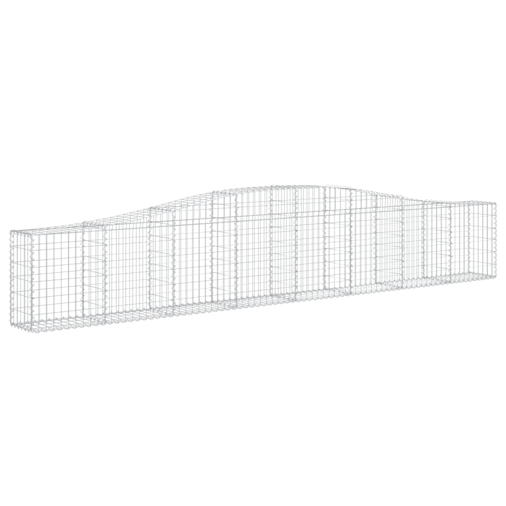 vidaXL Gabions à arche surélevée 10 pcs 400x30x60/80 cm Fer galvanisé