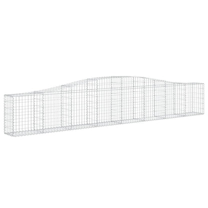 vidaXL Gabions à arche surélevée 10 pcs 400x30x60/80 cm Fer galvanisé