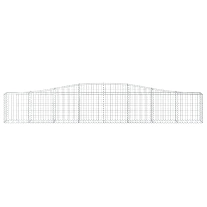 vidaXL Gabions à arche surélevée 10 pcs 400x30x60/80 cm Fer galvanisé