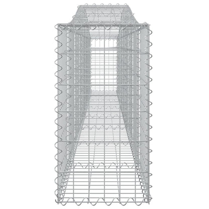 vidaXL Gabions à arche surélevée 10 pcs 400x30x60/80 cm Fer galvanisé