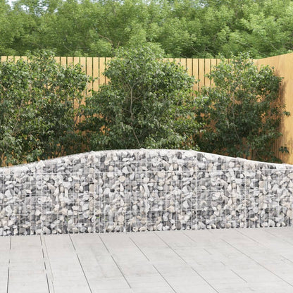 vidaXL Gabions à arche surélevée 10 pcs 400x30x60/80 cm Fer galvanisé