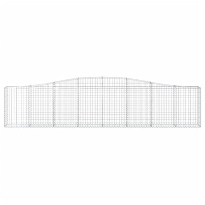 vidaXL Gabionen mit Hochbogen 3 Stk. 400x30x80/100cm Verzinktes Eisen