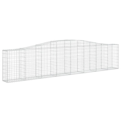 vidaXL Gabions à arc surélevé 5 pcs 400x30x80/100 cm Fer galvanisé