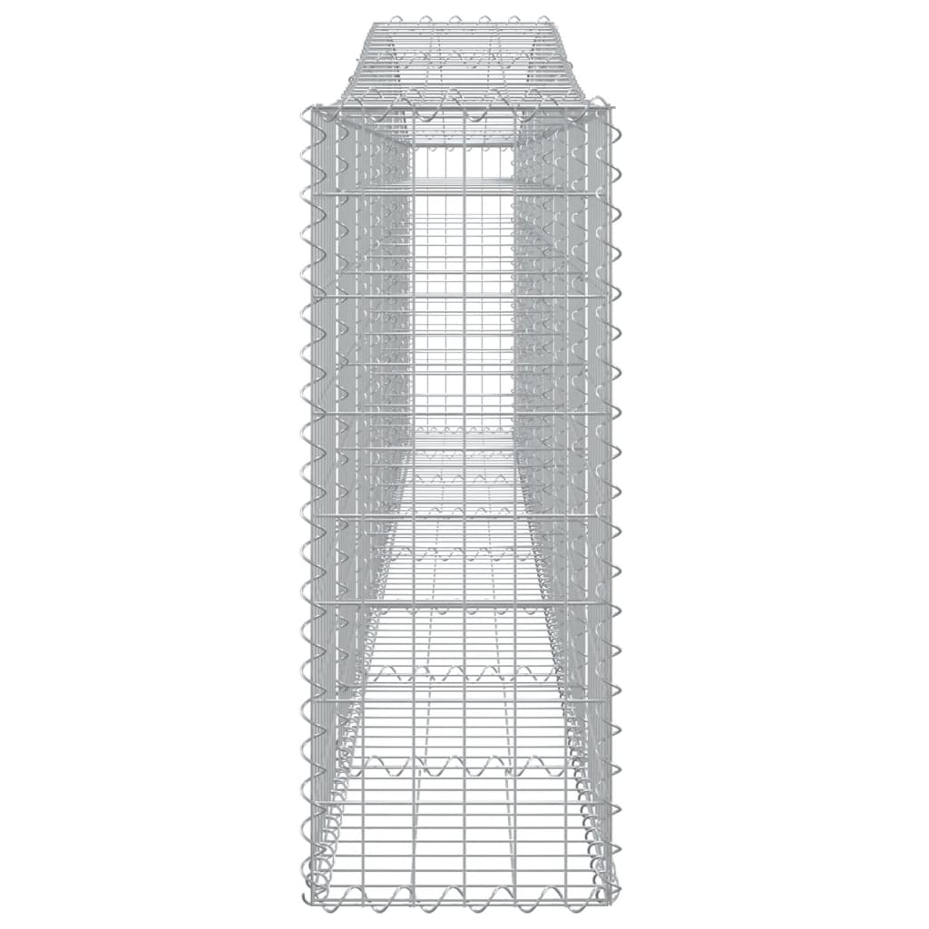 vidaXL Gabions à arc surélevé 5 pcs 400x30x80/100 cm Fer galvanisé