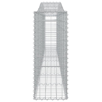 vidaXL Gabions à arc surélevé 5 pcs 400x30x80/100 cm Fer galvanisé
