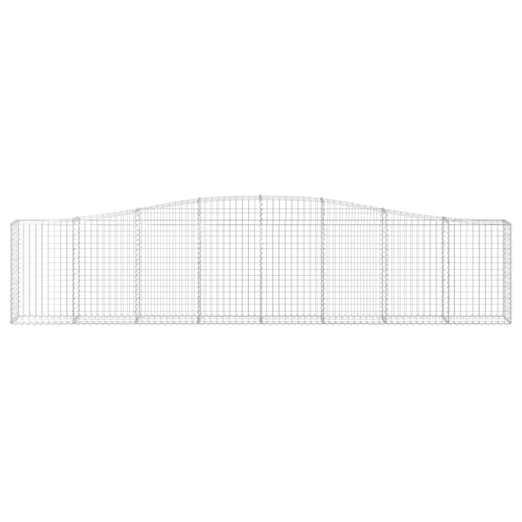 vidaXL Gabions avec arche 6 pcs 400x30x80/100cm Fer galvanisé