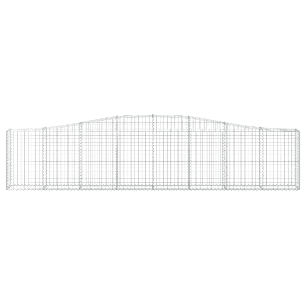 vidaXL Gabions avec arche 15 pcs 400x30x80/100 cm Fer galvanisé