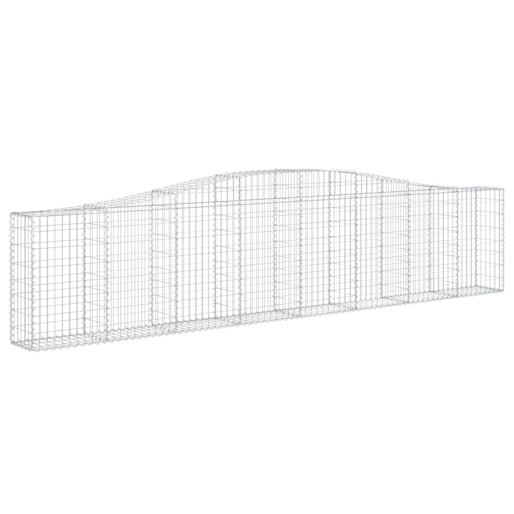 vidaXL Gabionen mit Hochbogen 20 Stk. 400x30x80/100cm Verzinktes Eisen