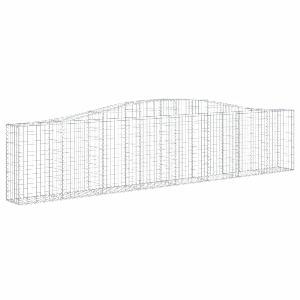 vidaXL Gabions avec arche haute 25 pcs 400x30x80/100 cm Fer galvanisé