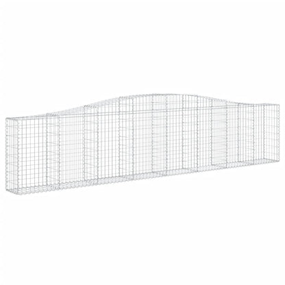 vidaXL Gabions avec arche haute 25 pcs 400x30x80/100 cm Fer galvanisé