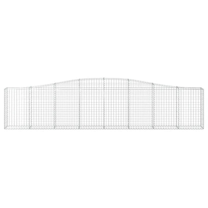 vidaXL Gabions avec arche haute 25 pcs 400x30x80/100 cm Fer galvanisé