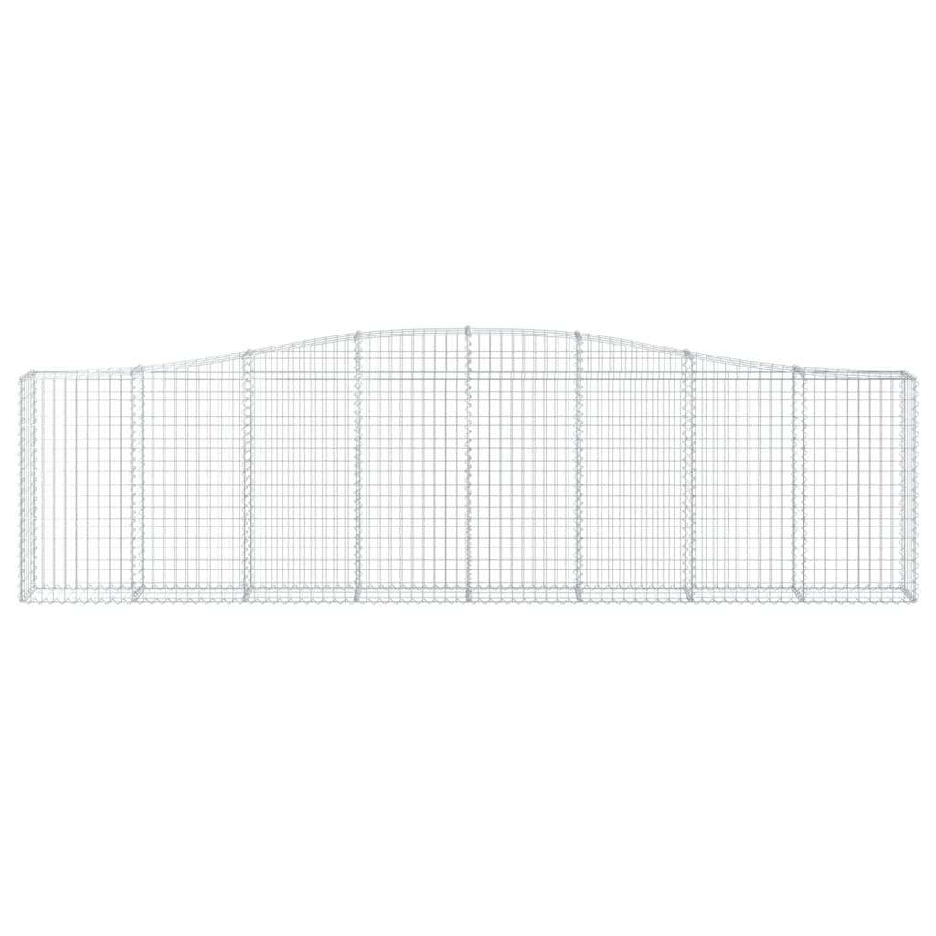 vidaXL Gabions avec arche 3 pèces 400x30x100/120 cm Fer galvanisé