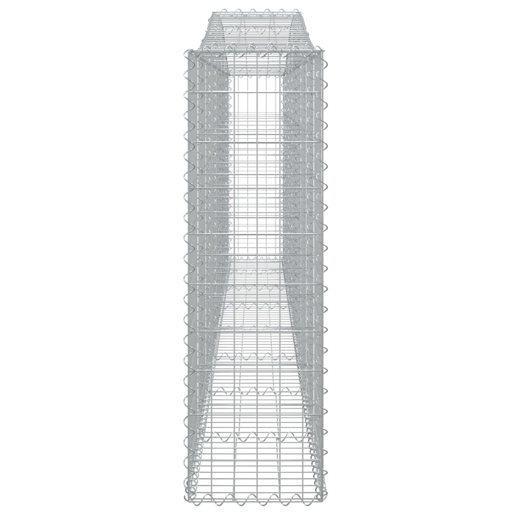 vidaXL Gabions à arc élevé 5 pces 400x30x100/120cm Fer galvanisé