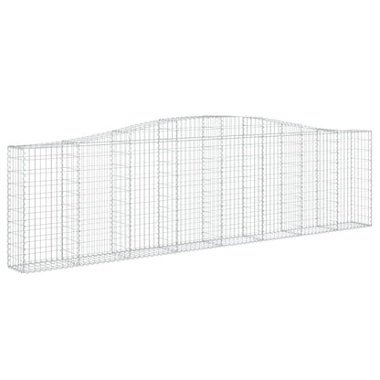 vidaXL Gabionen mit Hochbogen 8 Stk. 400x30x100/120cm Verzinktes Eisen