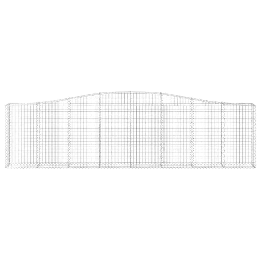 vidaXL Gabionen mit Hochbogen 8 Stk. 400x30x100/120cm Verzinktes Eisen