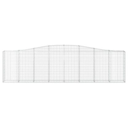 vidaXL Gabionen mit Hochbogen 8 Stk. 400x30x100/120cm Verzinktes Eisen