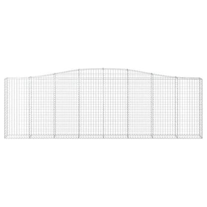 vidaXL Gabionen mit Hochbogen 3 Stk. 400x30x120/140cm Verzinktes Eisen