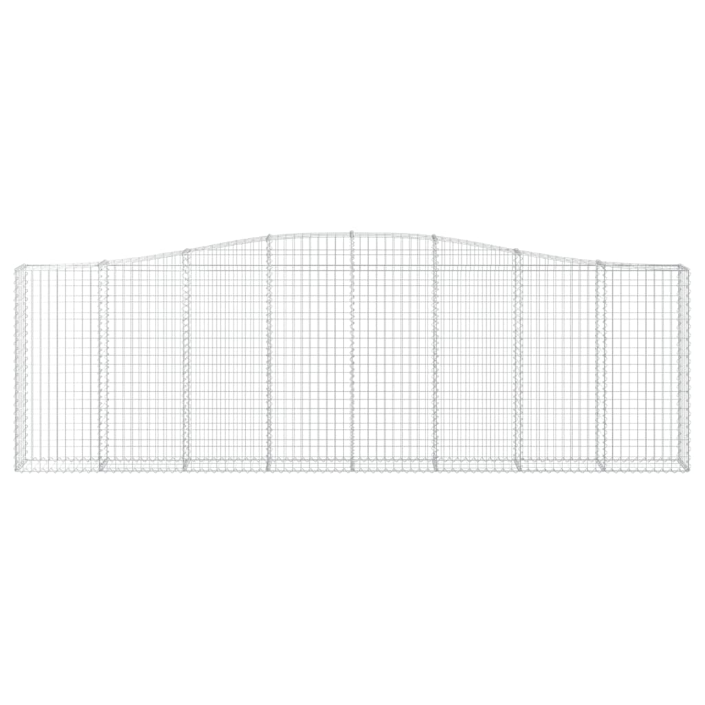 vidaXL Gabions à arc surélevé 5 pcs 400x30x120/140 cm Fer galvanisé