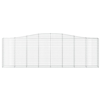 vidaXL Gabions à arc surélevé 5 pcs 400x30x120/140 cm Fer galvanisé
