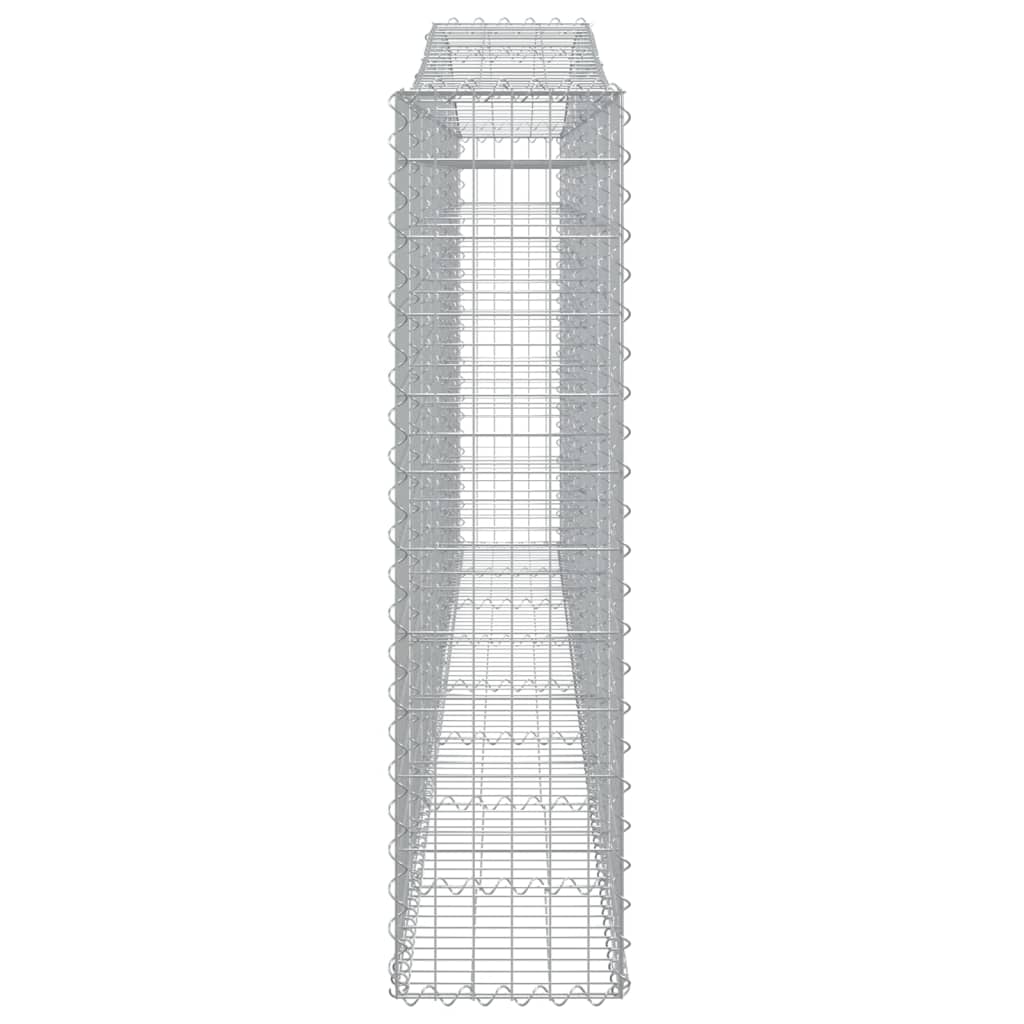 vidaXL Gabions à arc surélevé 5 pcs 400x30x120/140 cm Fer galvanisé
