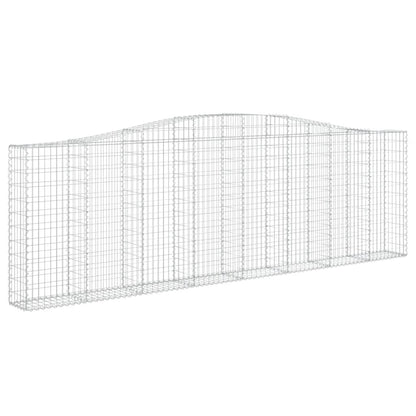 vidaXL Gabionen mit Hochbogen 9 Stk. 400x30x120/140cm Verzinktes Eisen