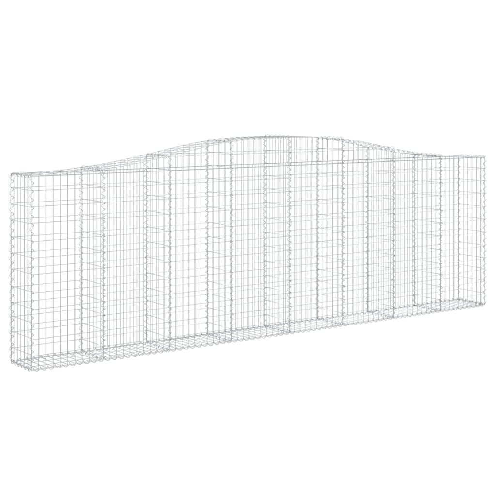 vidaXL Gabions avec arche haute 10 pcs 400x30x120/140 cm Fer galvanisé