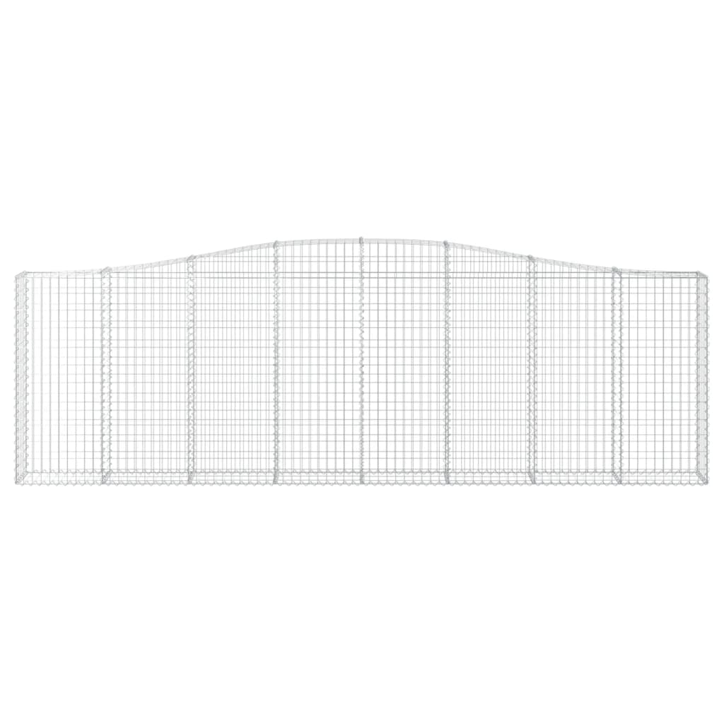 vidaXL Gabions avec arche haute 10 pcs 400x30x120/140 cm Fer galvanisé