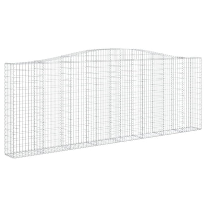 vidaXL Gabionen mit Hochbogen 3 Stk. 400x30x140/160cm Verzinktes Eisen
