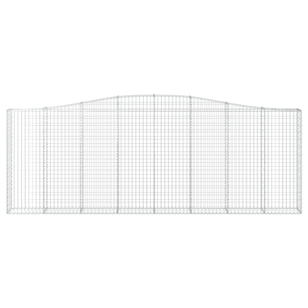 vidaXL Gabions avec arche haute 4 pcs 400x30x140/160cm Fer galvanisé
