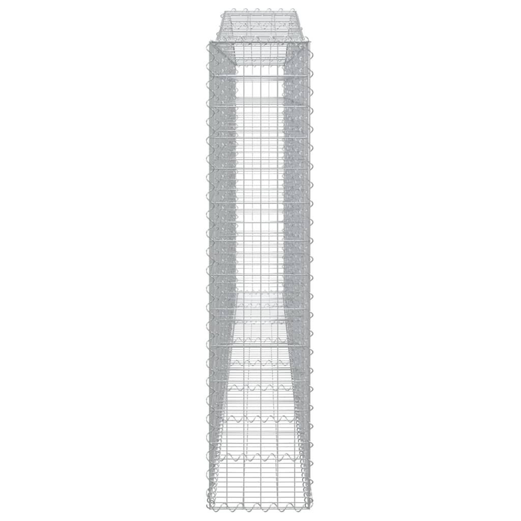 vidaXL Gabions avec arche 7 pcs 400x30x140/160cm Fer galvanisé