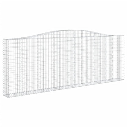 vidaXL Gabionen mit Hochbogen 10Stk. 400x30x140/160cm Verzinktes Eisen