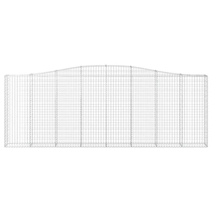 vidaXL Gabionen mit Hochbogen 20Stk. 400x30x140/160cm Verzinktes Eisen
