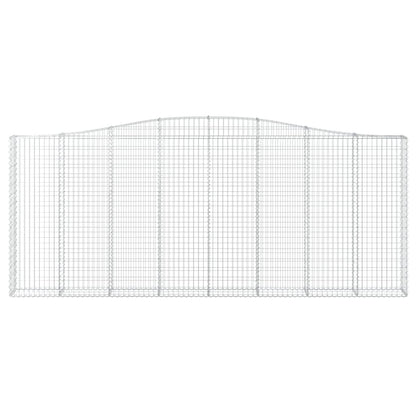 vidaXL Gabions avec arche haute 2 pcs 400x30x160/180cm Fer galvanisé