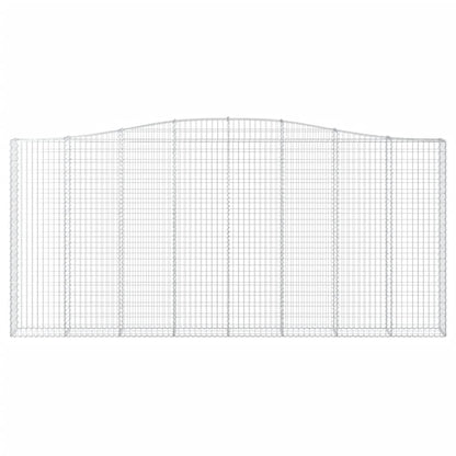 vidaXL Gabionen mit Hochbogen 3 Stk. 400x30x180/200cm Verzinktes Eisen