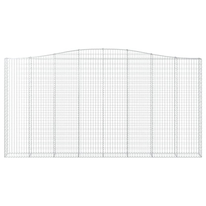 vidaXL Gabionen mit Hochbogen 3 Stk. 400x30x200/220cm Verzinktes Eisen