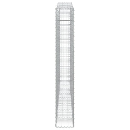 vidaXL Gabionen mit Hochbogen 4 Stk. 400x30x200/220cm Verzinktes Eisen