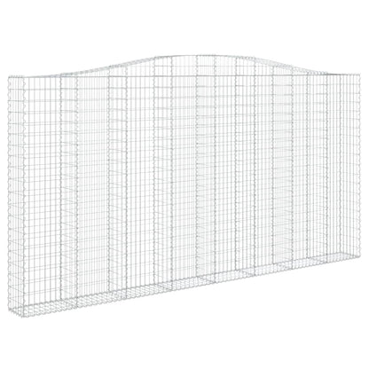 vidaXL Gabionen mit Hochbogen 5 Stk. 400x30x200/220cm Verzinktes Eisen