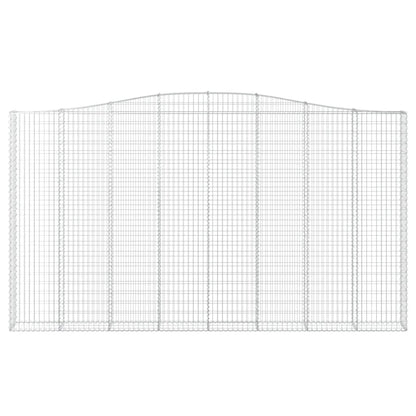 vidaXL Gabions avec arche 2 pcs 400x30x220/240 cm Fer galvanisé