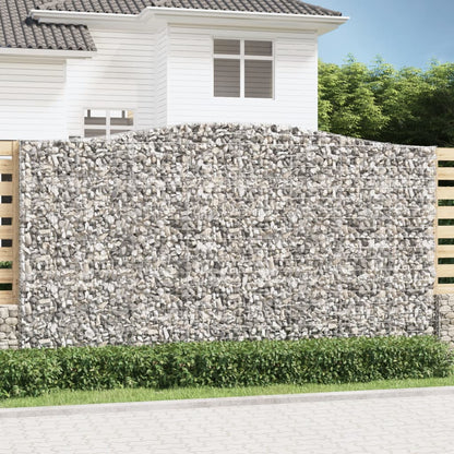 vidaXL Gabions à arc élevé 8 pcs. 400x30x220/240cm Fer galvanisé
