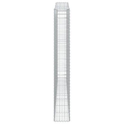 vidaXL Gabionen mit Hochbogen 9 Stk. 400x30x220/240cm Verzinktes Eisen