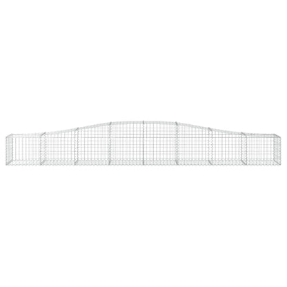 vidaXL Gabionen mit Hochbogen 2 Stk. 400x50x40/60cm Verzinktes Eisen